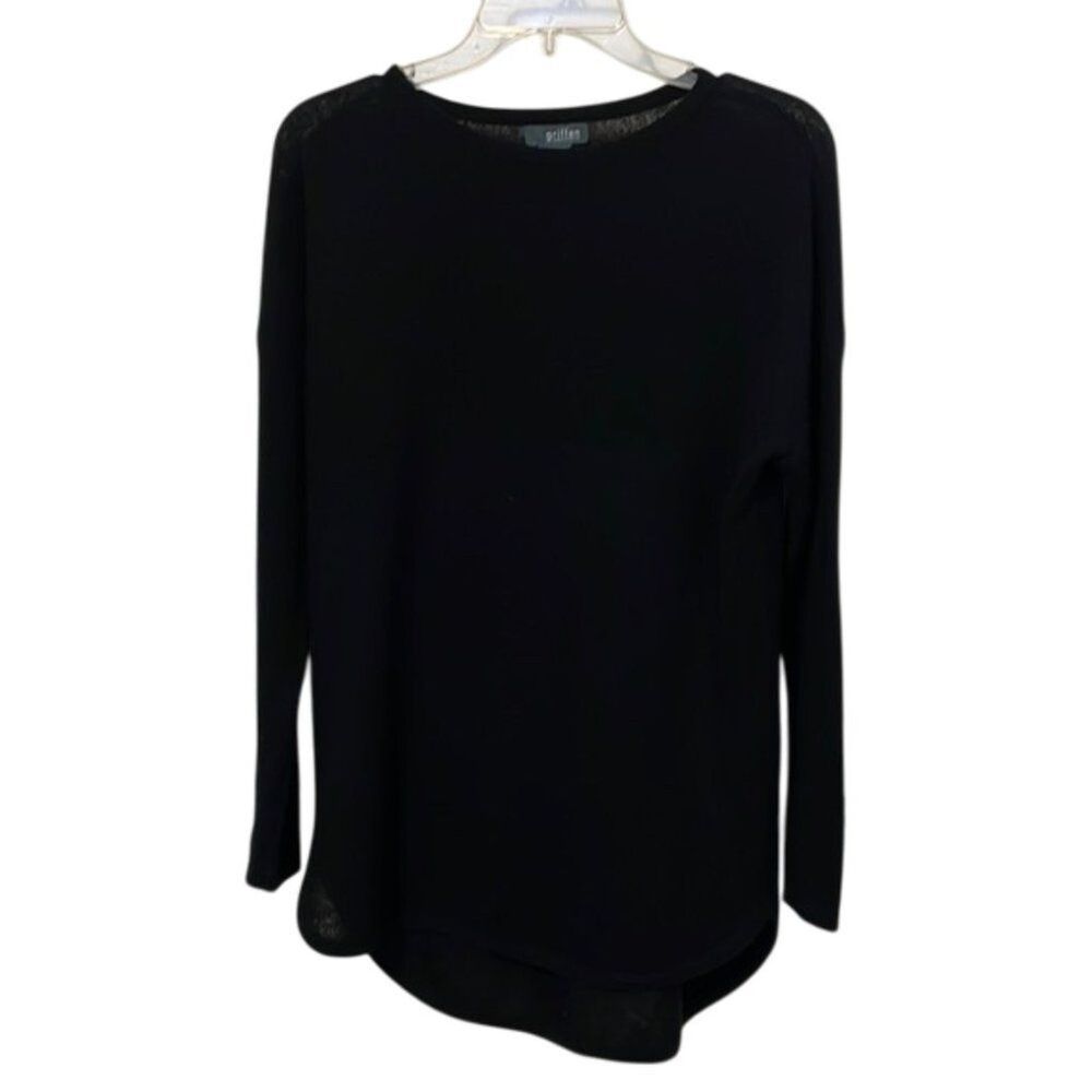 Griffen Black Cashmere Sweater Womens Size Small Long Sleeve